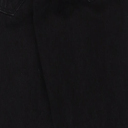 Dunnes Stores Womens Black  Cotton Straight Jeans Size 36 L25 in Regular