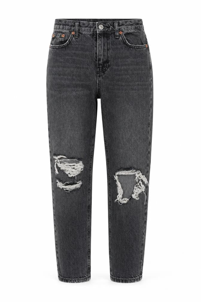 Womens UK Size 26 Topshop Regular Fit Mom Grey Jeans