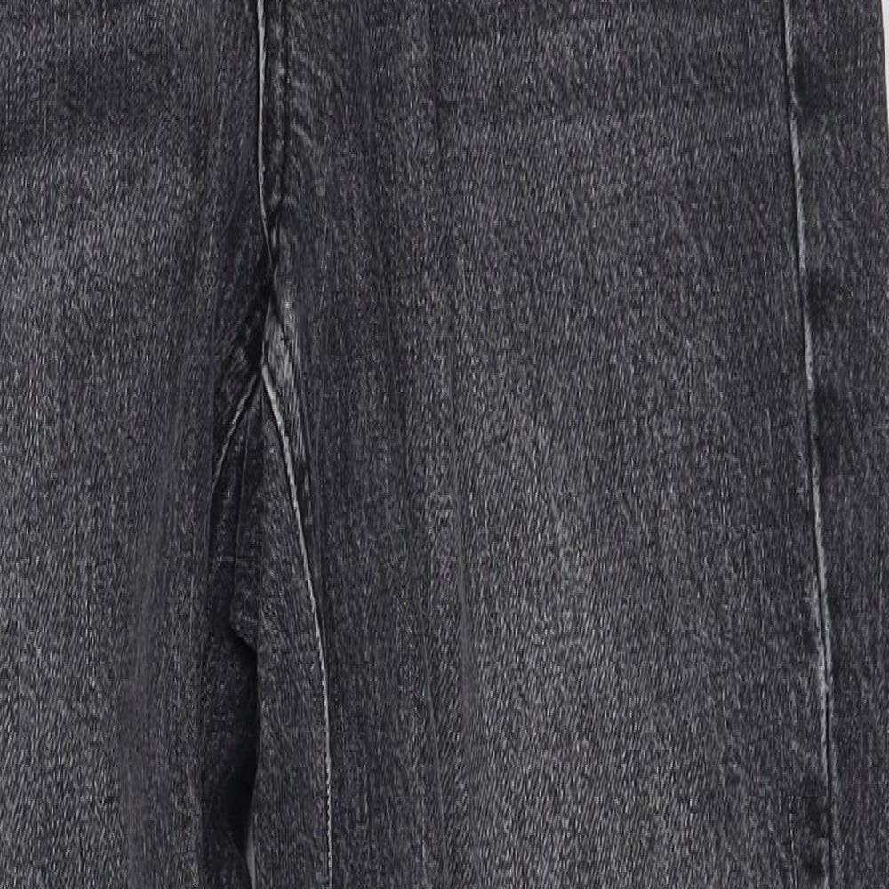 Topshop Womens Grey  Cotton Mom Jeans Size 26 L28 in Regular