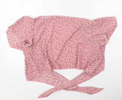 Womens UK Size M Preworn Pink Basic Blouse