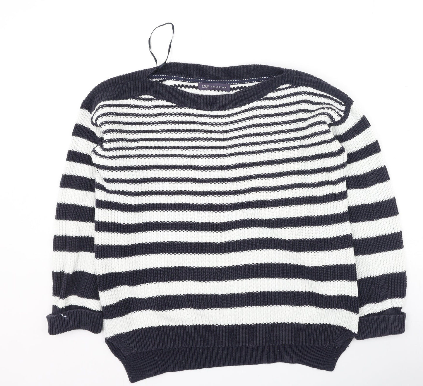 Womens UK Size M Marks and Spencer Blue Pullover Jumper