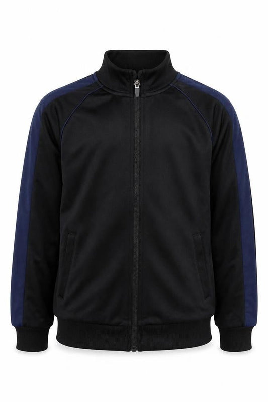 Marks and Spencer Boys Black Round Neck  Polyester Full Zip Jumper Size 9-10 Years
