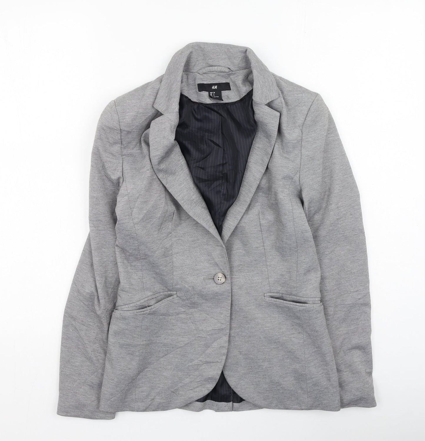Womens UK Size 6 H&M Grey Jacket