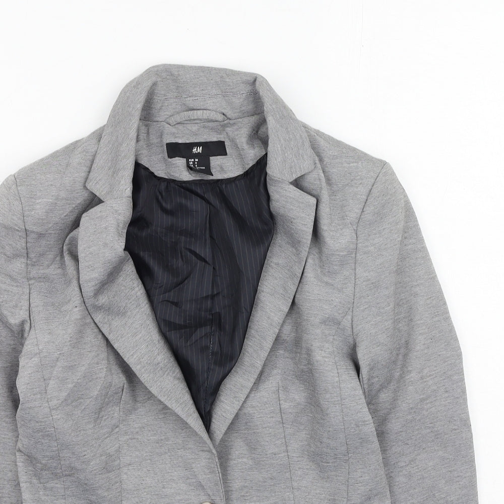 Womens UK Size 6 H&M Grey Jacket