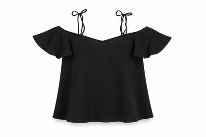Womens UK Size 8 Topshop Black Basic Blouse