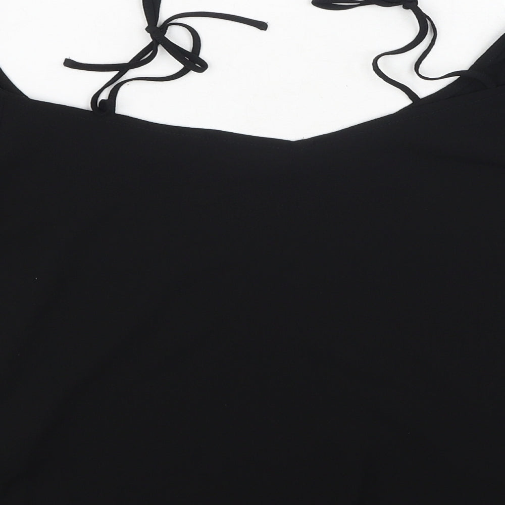 Womens UK Size 8 Topshop Black Basic Blouse