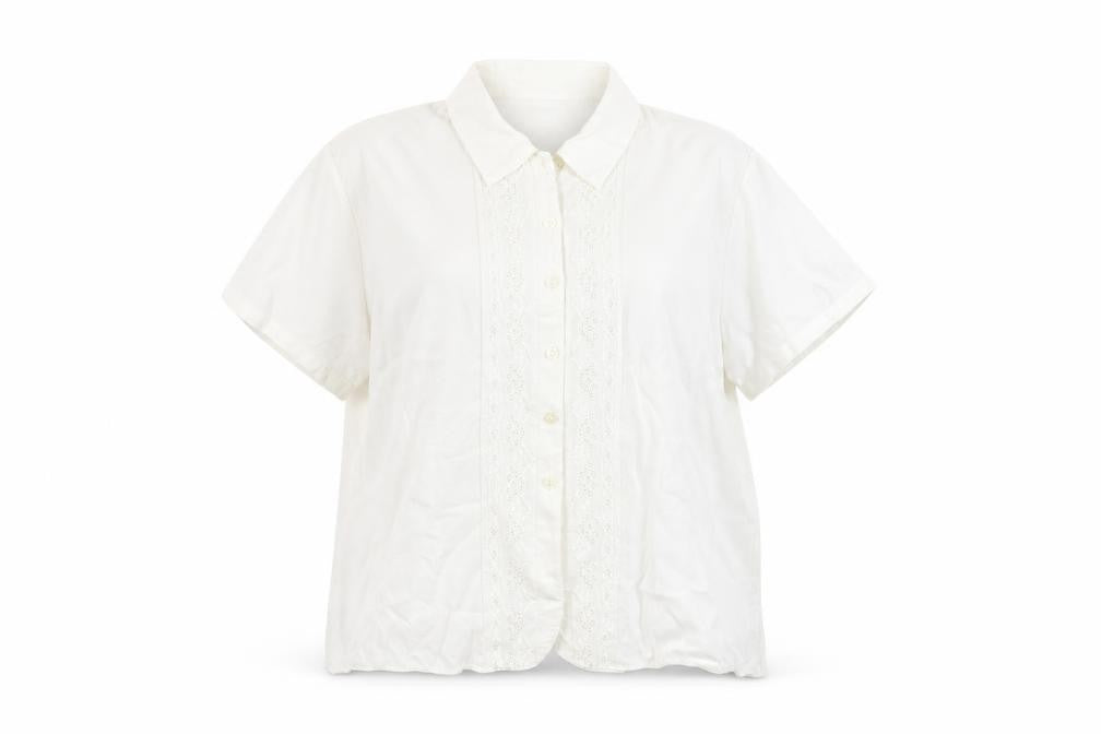 Womens UK Size 20 Marks and Spencer Ivory Basic Button-Up
