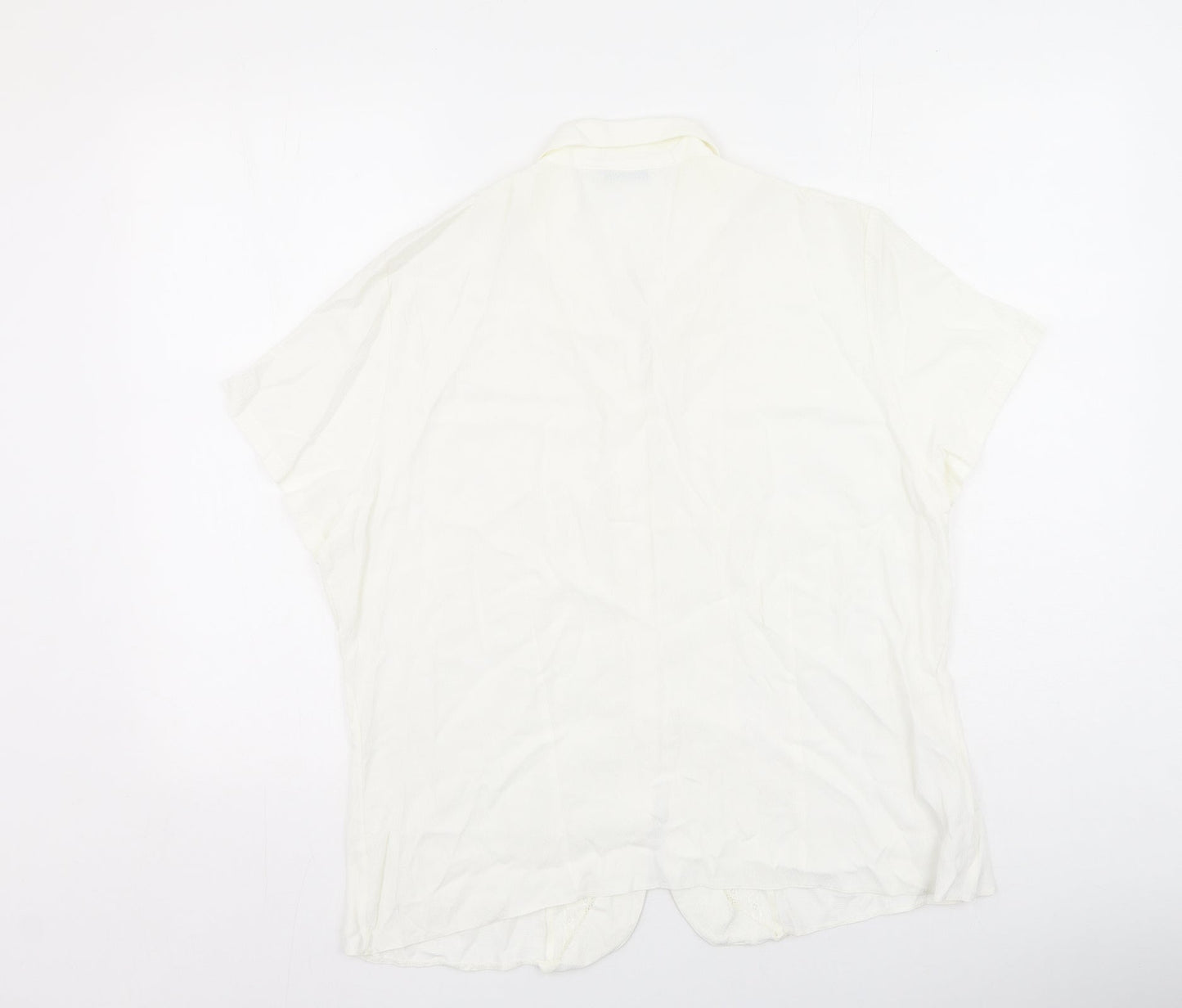 Womens UK Size 20 Marks and Spencer Ivory Basic Button-Up