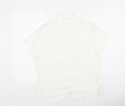 Womens UK Size 20 Marks and Spencer Ivory Basic Button-Up