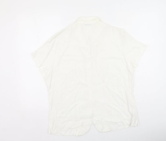 Womens UK Size 20 Marks and Spencer Ivory Basic Button-Up