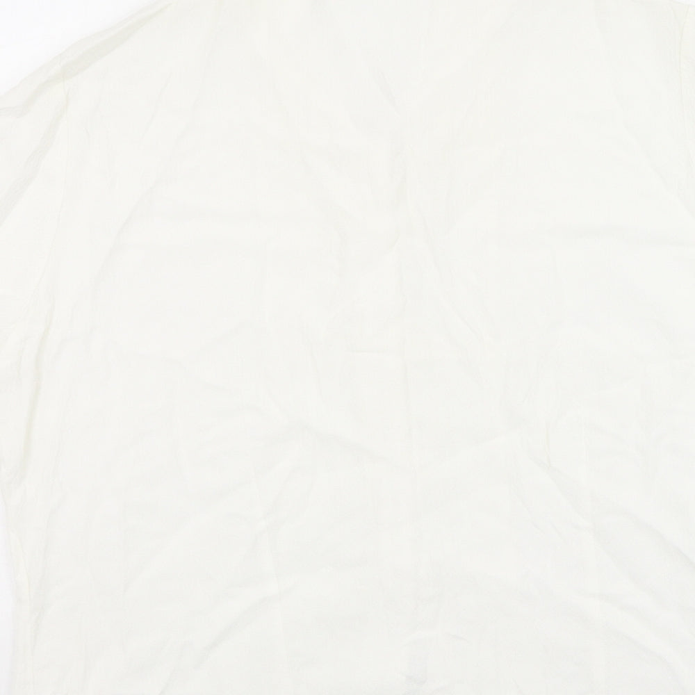 Womens UK Size 20 Marks and Spencer Ivory Basic Button-Up