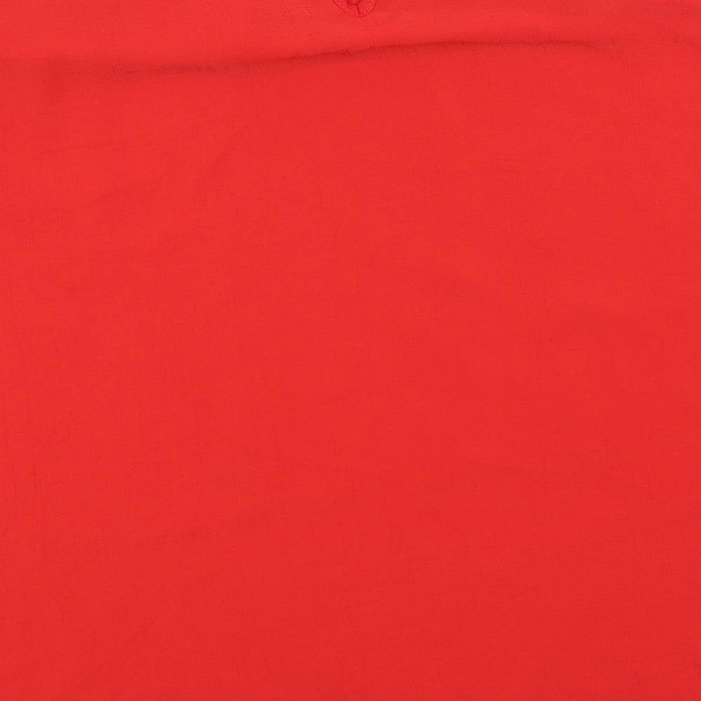 Womens UK Size 14 River Island Red Basic Blouse