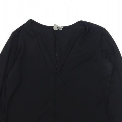 Womens UK Size 12 ASOS Black Basic Blouse