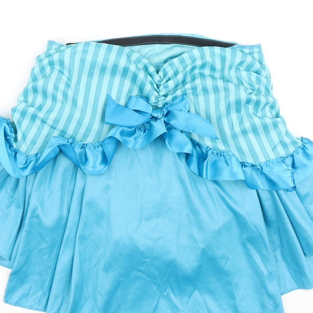 Smiffys Womens Blue Striped Polyester Mini Skirt Size S    - fancy dress