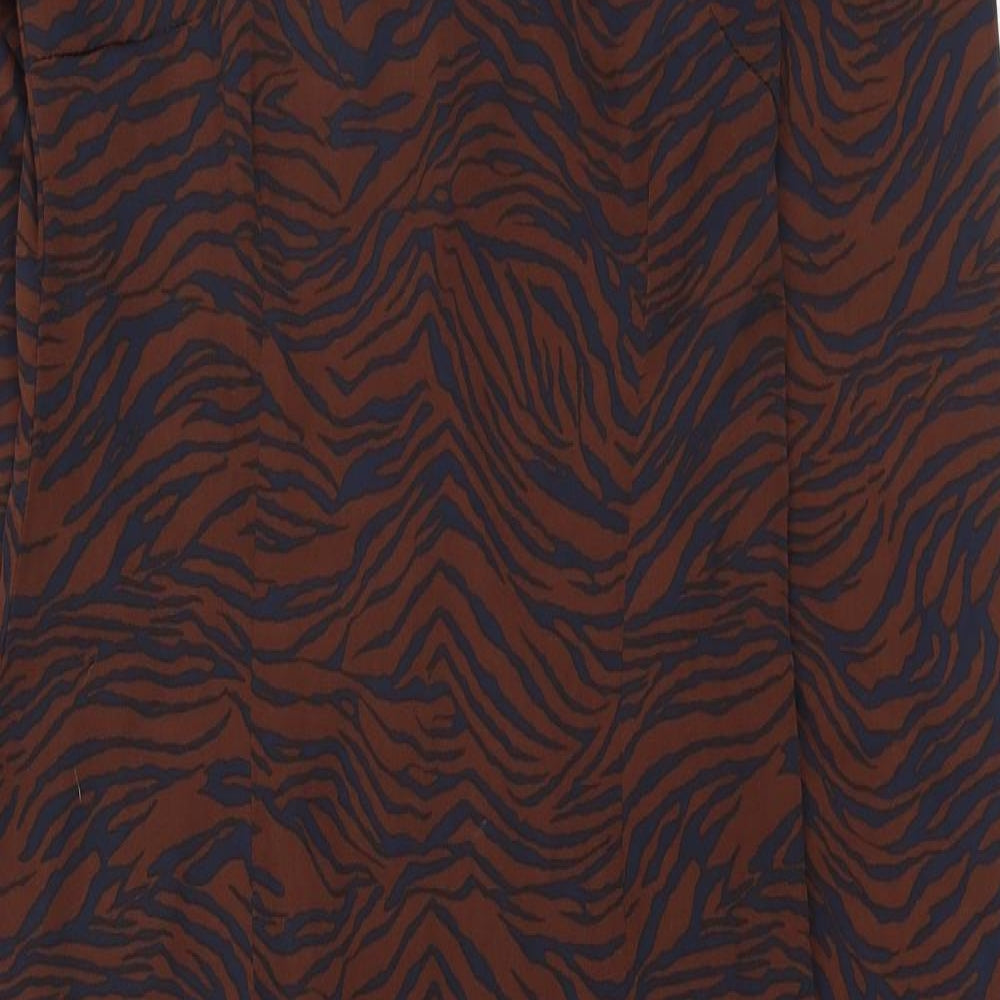 SheIn Womens Brown Animal Print Polyester Bodycon  Size M  Square Neck