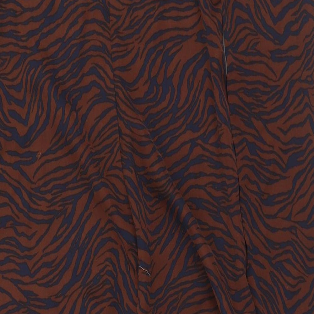 SheIn Womens Brown Animal Print Polyester Bodycon  Size M  Square Neck