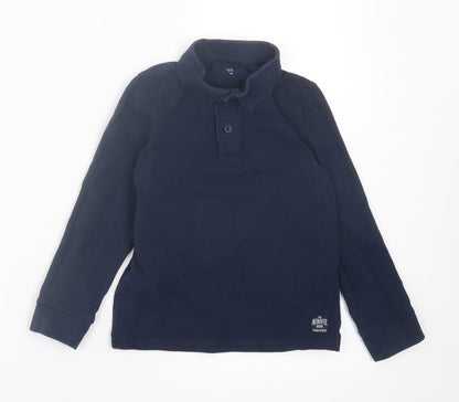 Star Boys Blue  Cotton Basic Polo Size 6 Years Collared Button