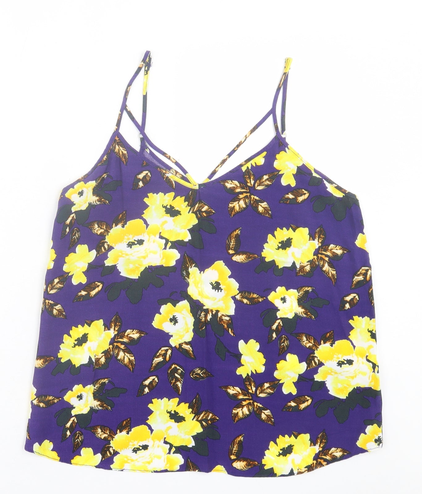 Womens UK Size 10 River Island Purple Basic Tank