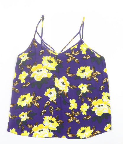 Womens UK Size 10 River Island Purple Basic Tank