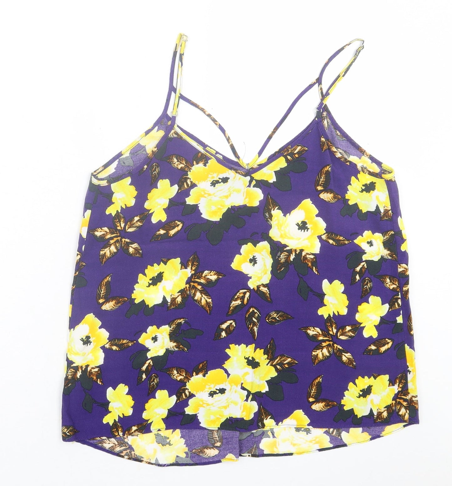 Womens UK Size 10 River Island Purple Basic Tank