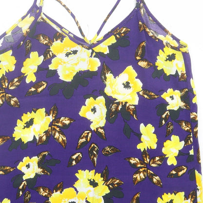 Womens UK Size 10 River Island Purple Basic Tank