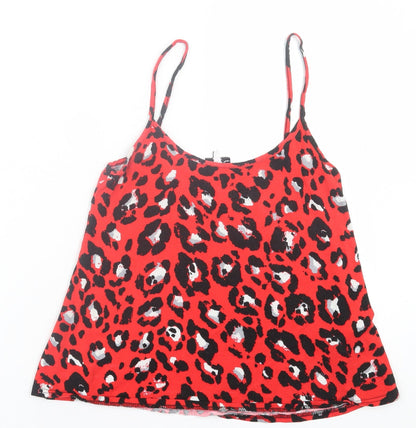 Womens UK Size 8 New Look Red Basic Tank