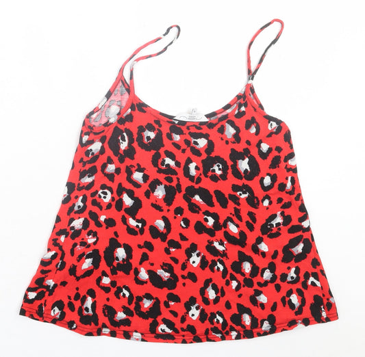 Womens UK Size 8 New Look Red Basic Tank