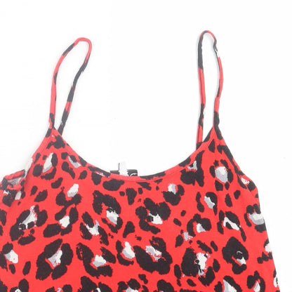 Womens UK Size 8 New Look Red Basic Tank