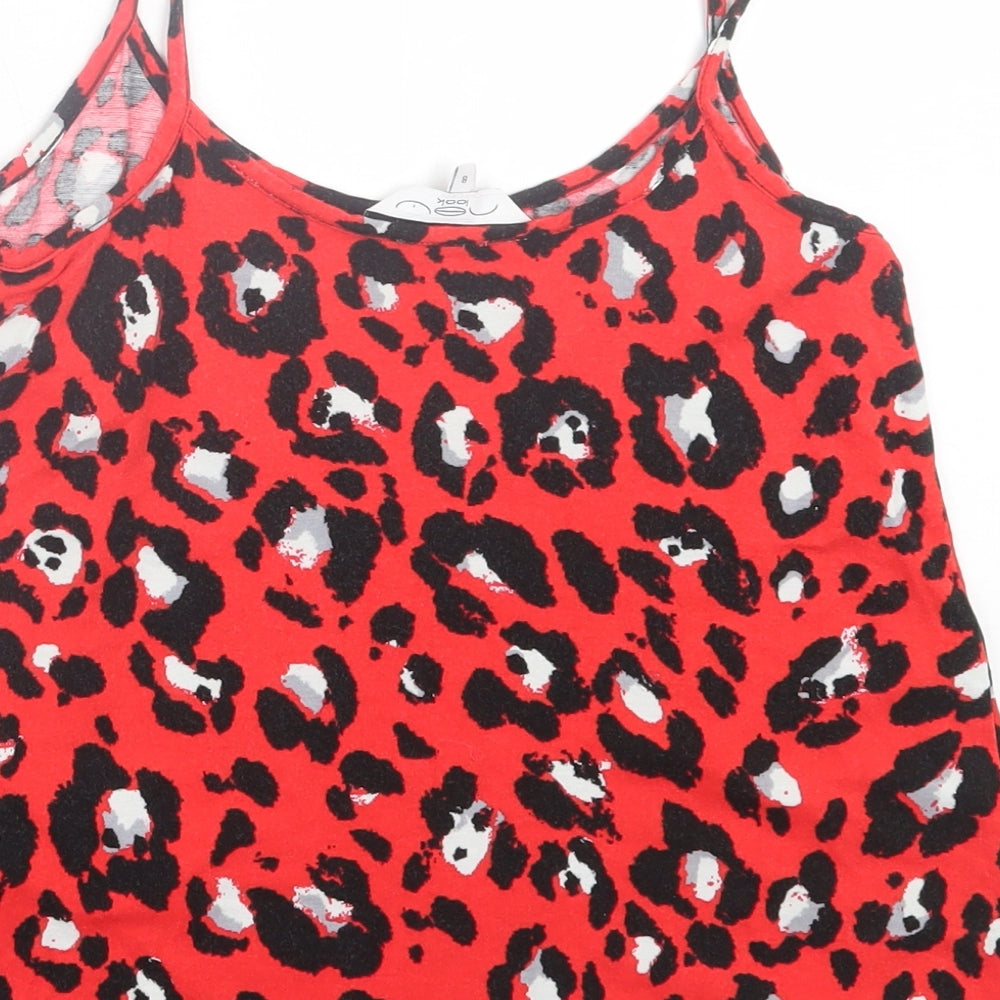 Womens UK Size 8 New Look Red Basic Tank