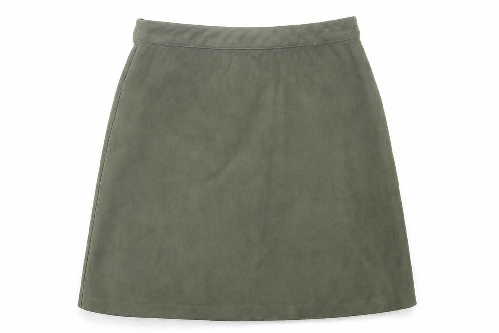 Womens UK Size 10 Primark A-Line Velour Skirt