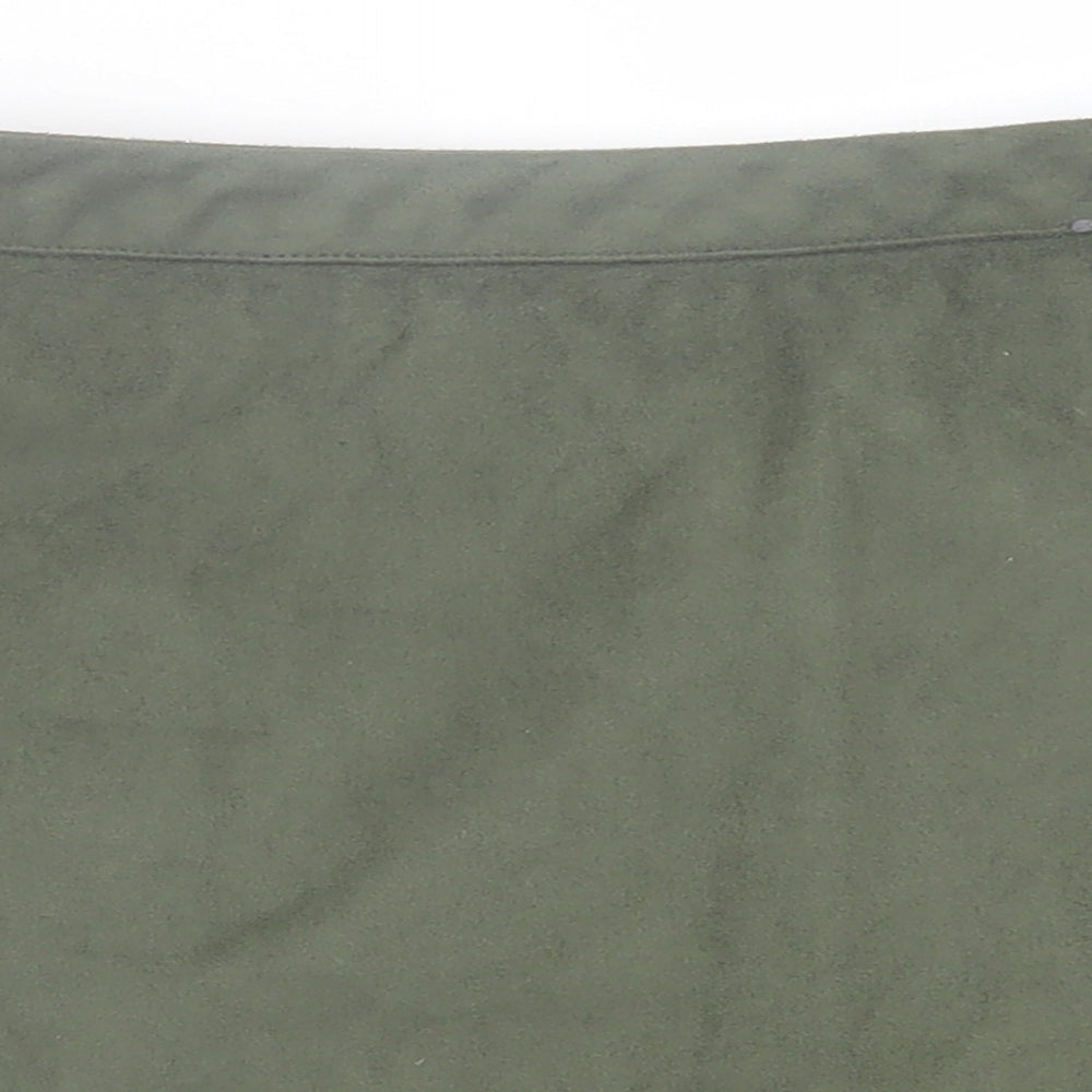 Primark Womens Green  Polyester A-Line Skirt Size 10   Zip