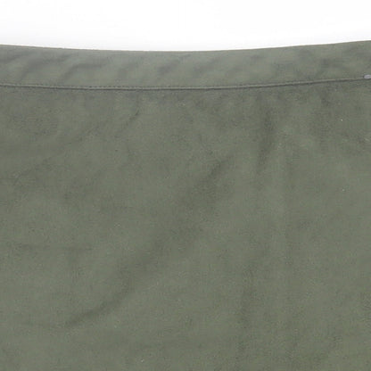 Primark Womens Green  Polyester A-Line Skirt Size 10   Zip