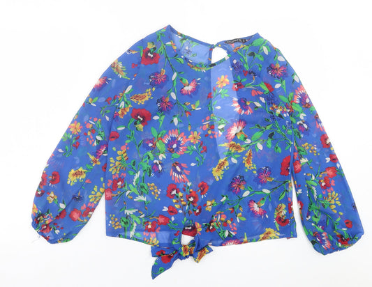 Womens UK Size 10 Atmosphere Blue Basic Blouse