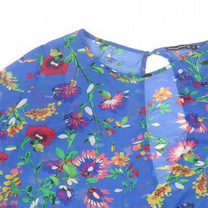 Womens UK Size 10 Atmosphere Blue Basic Blouse