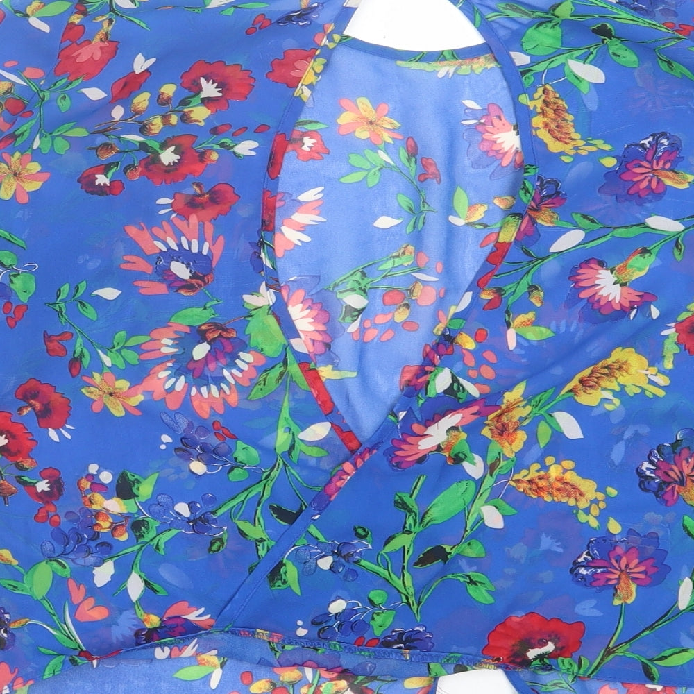Womens UK Size 10 Atmosphere Blue Basic Blouse