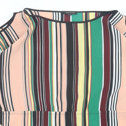 Womens UK Size 8 River Island Multicoloured Basic Blouse