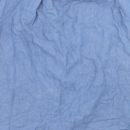 New Look Womens Blue  Lyocell A-Line  Size 6  Off the Shoulder Pullover