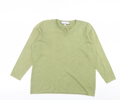 Womens UK Size 16 Paco Boutique Green Pullover Jumper