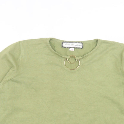 Womens UK Size 16 Paco Boutique Green Pullover Jumper