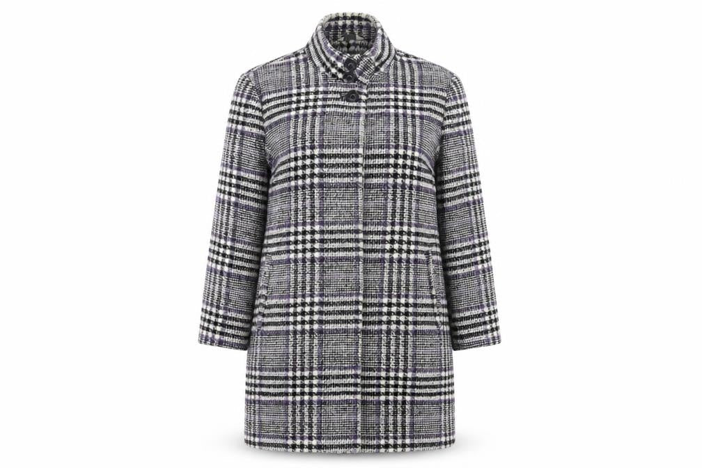 Womens UK Size 12 Classic Purple Overcoat