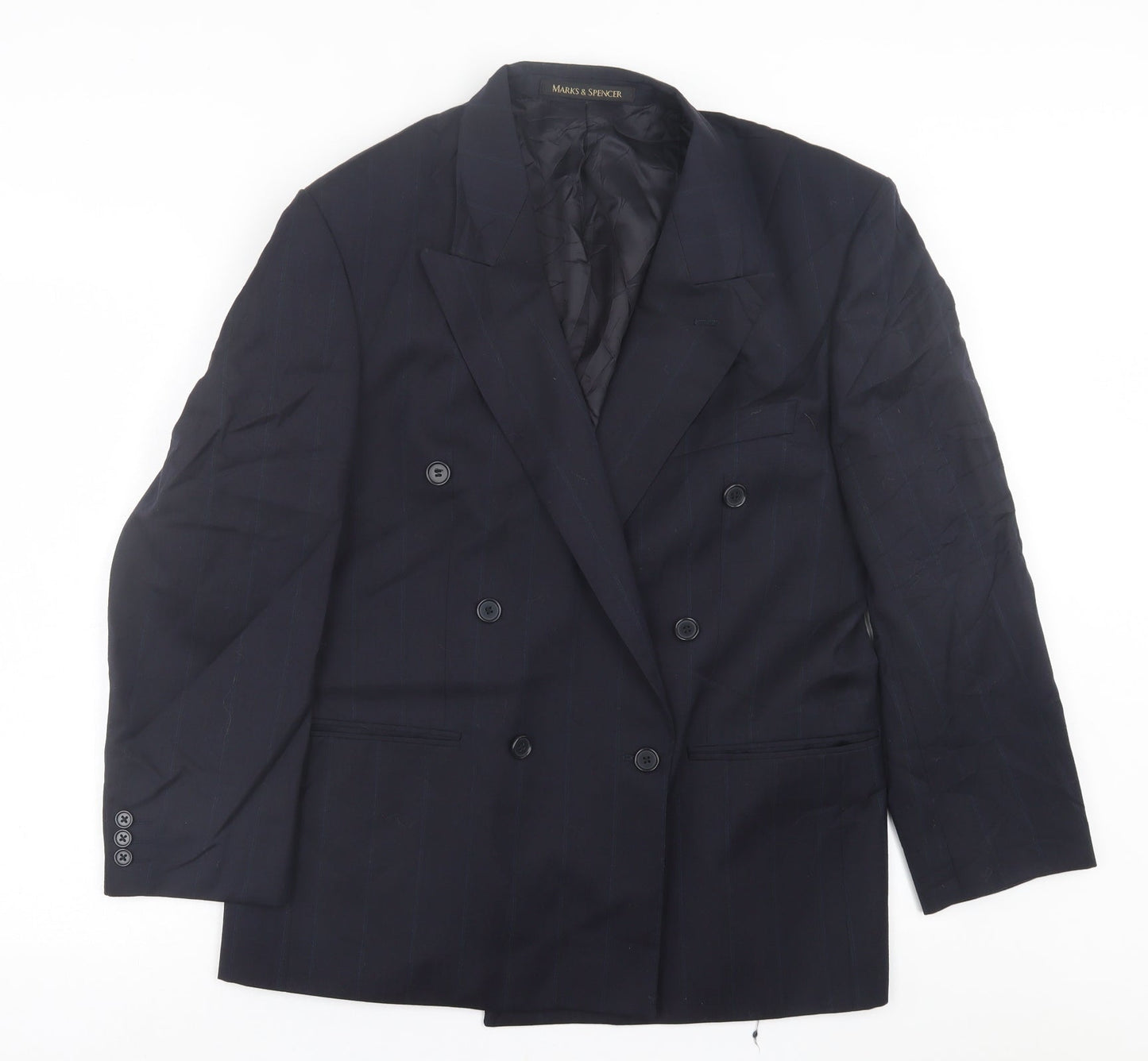 Mens UK Size 40 Marks and Spencer Regular Blue Suit Jacket