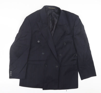 Mens UK Size 40 Marks and Spencer Regular Blue Suit Jacket