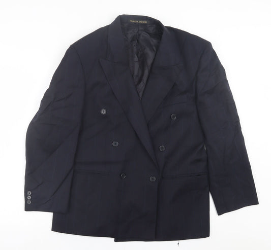 Mens UK Size 40 Marks and Spencer Regular Blue Suit Jacket