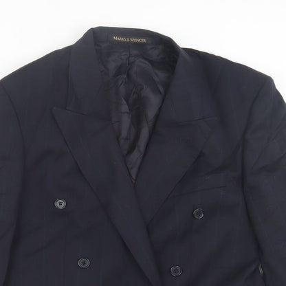 Mens UK Size 40 Marks and Spencer Regular Blue Suit Jacket