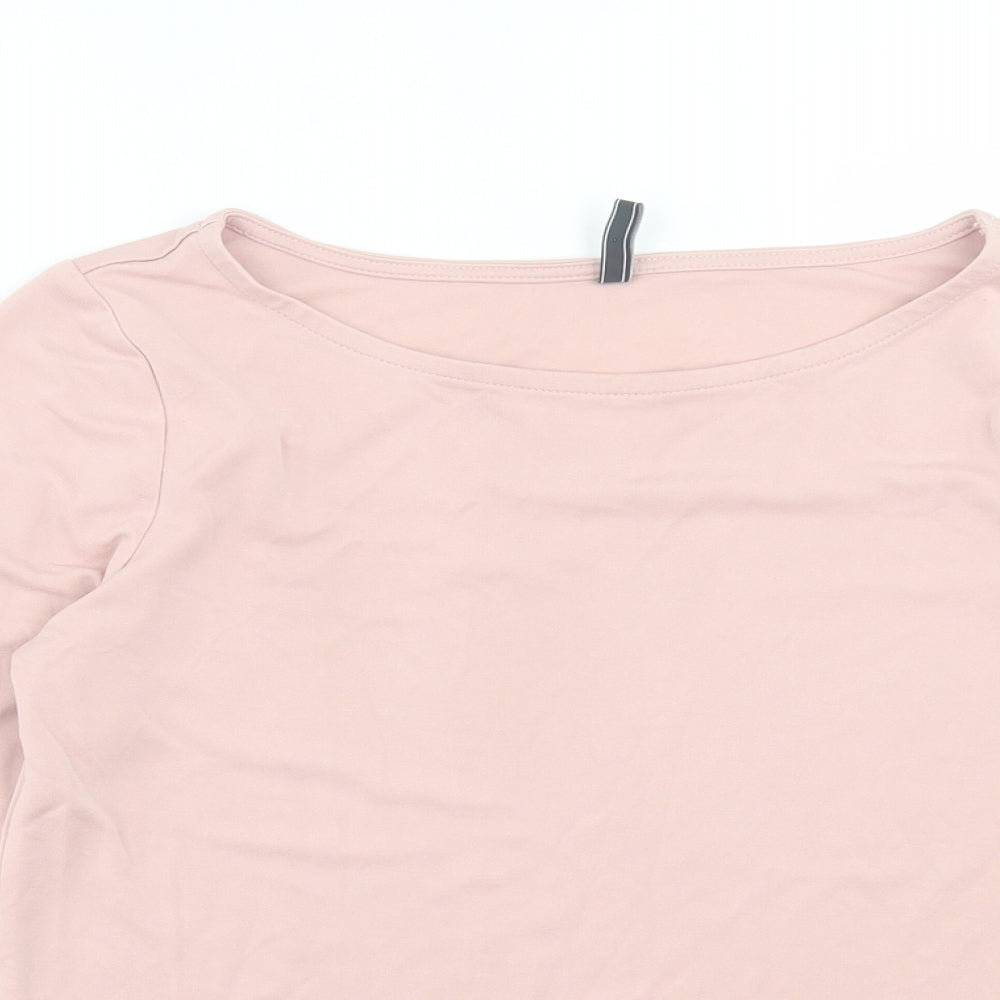 Free Quent Womens Pink  Modal Basic T-Shirt Size XS Crew Neck