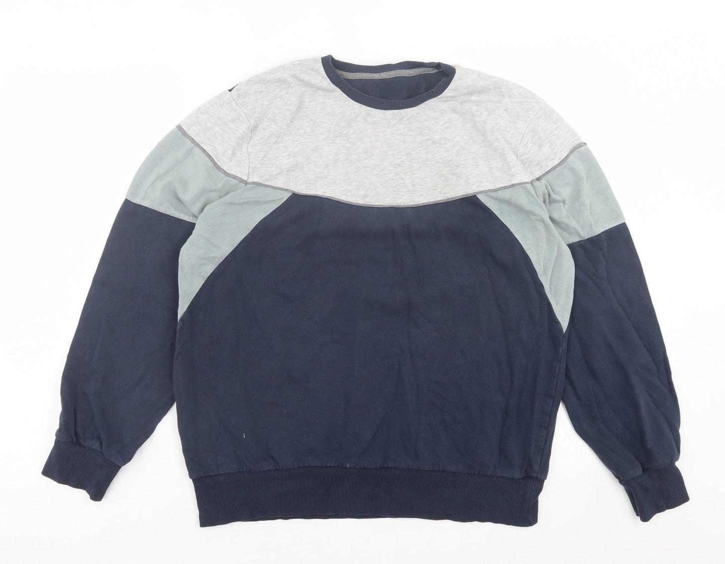 George Mens Blue  Cotton Pullover Sweatshirt Size M