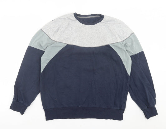 George Mens Blue  Cotton Pullover Sweatshirt Size M