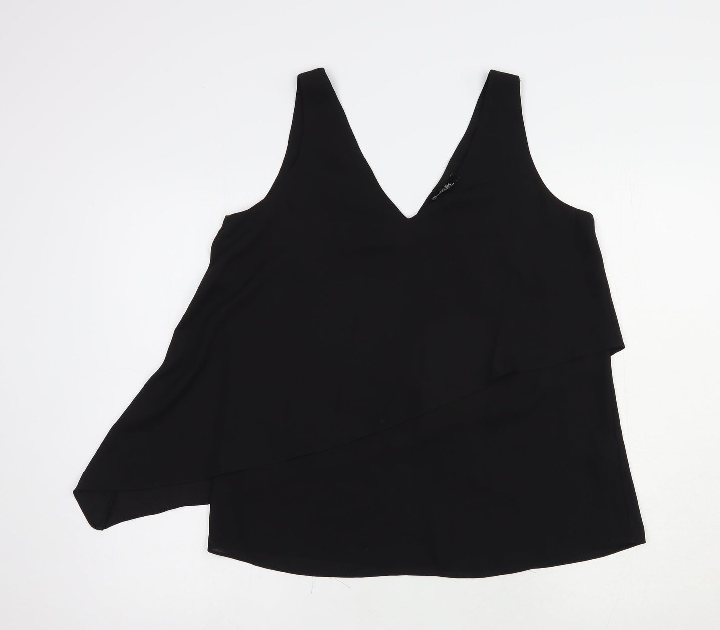 Womens UK Size 10 Wallis Black Basic Blouse