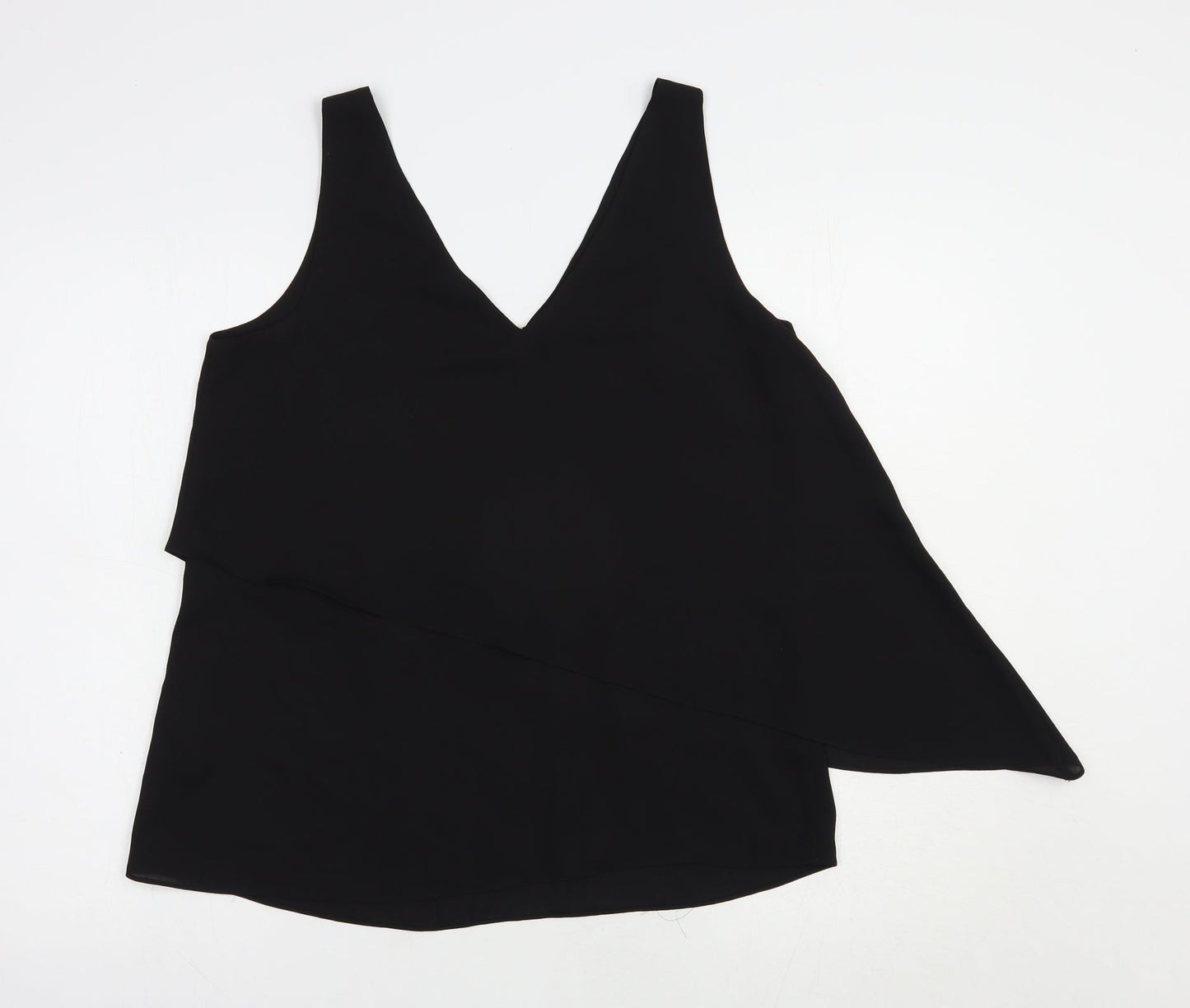 Womens UK Size 10 Wallis Black Basic Blouse
