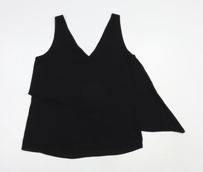 Womens UK Size 10 Wallis Black Basic Blouse
